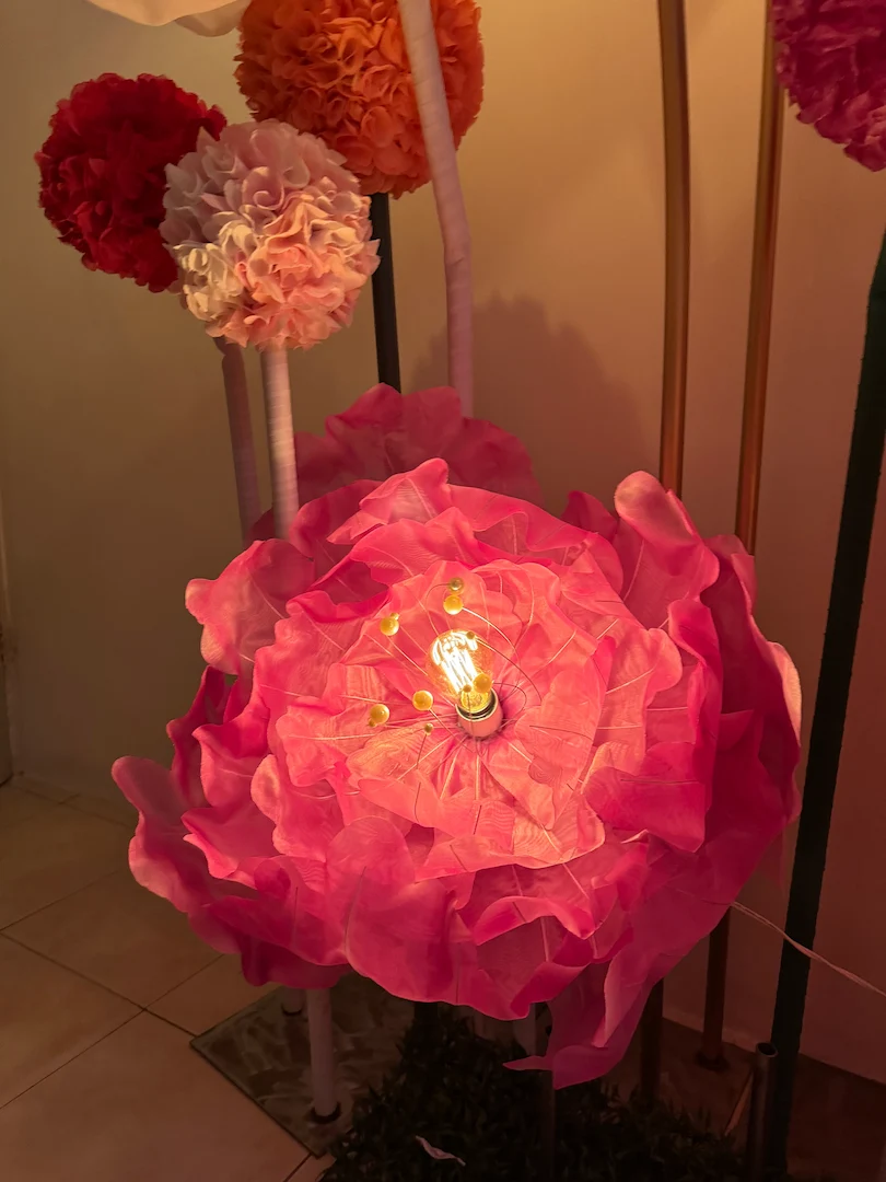 Flores Gigantes Peonia con luz LED